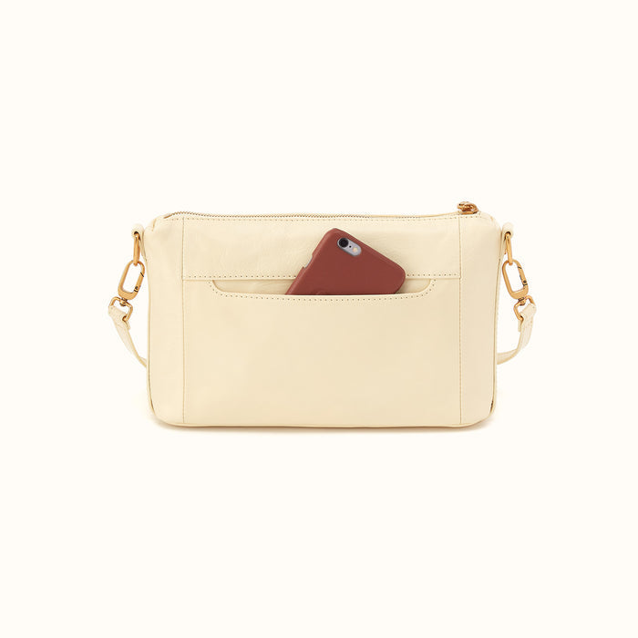 Darcy Carry-All Crossbody in Polished Leather - Butter Yellow