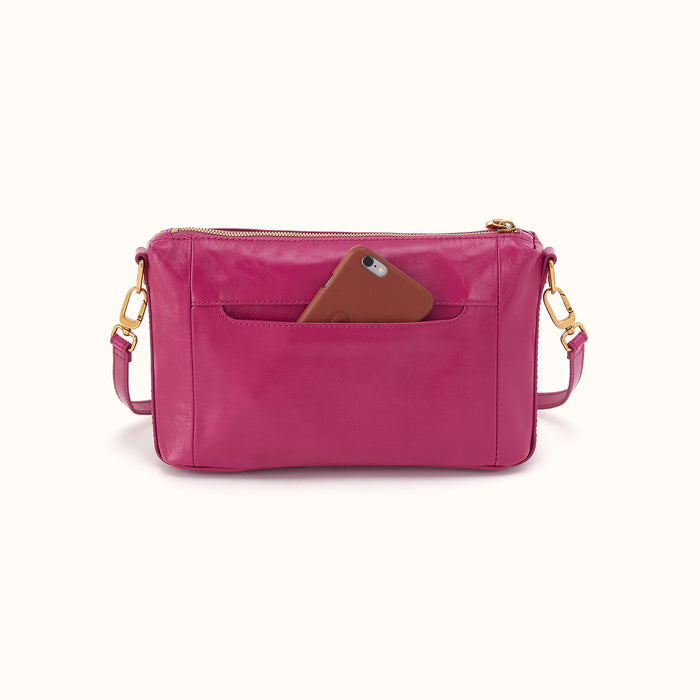 Darcy Carry-All Crossbody in Polished Leather - Cactus Flower