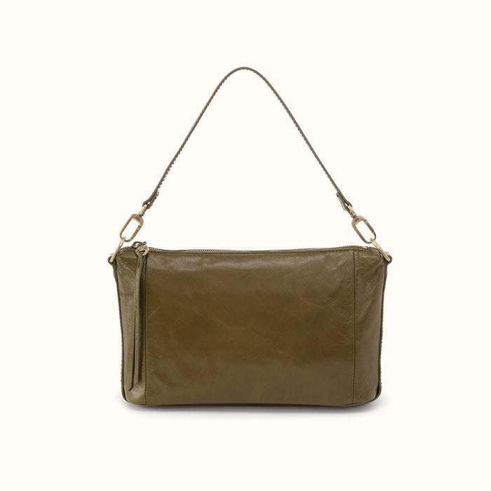 Darcy Carry-All Crossbody In Polished Leather - Olive Veil