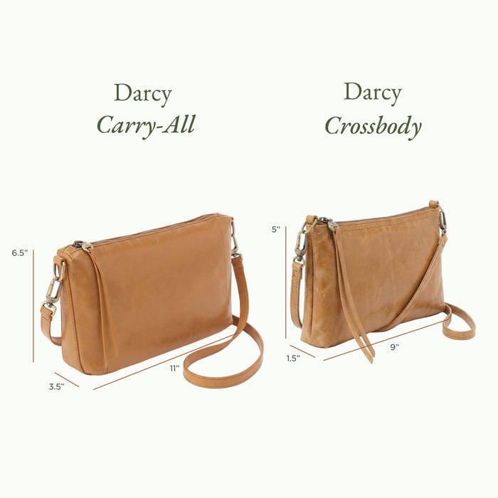 Darcy Carry-All Crossbody In Polished Leather - Olive Veil