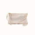 Darcy Crossbody In Metallic Leather - Sand Shimmer