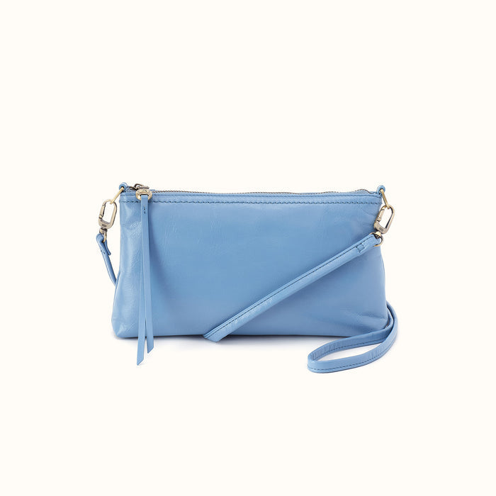 Darcy Crossbody In Polished Leather - Faded Denim