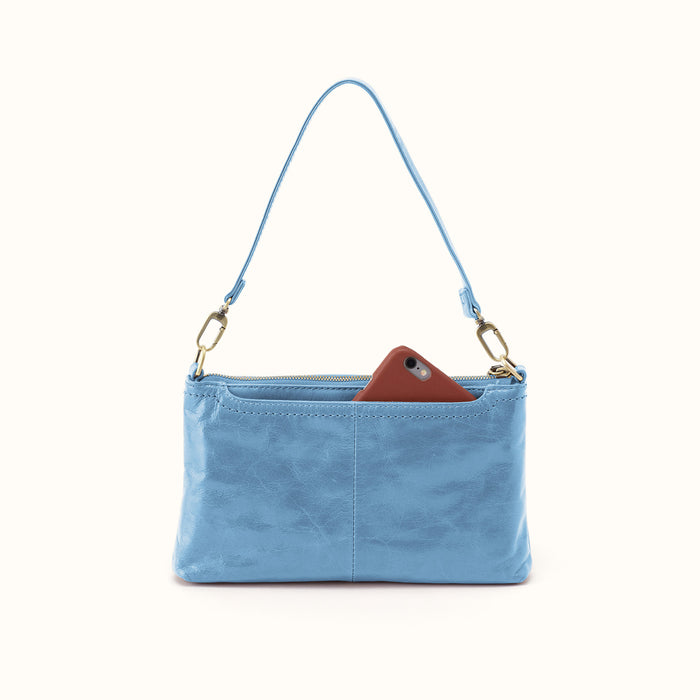 Darcy Crossbody In Polished Leather - Faded Denim