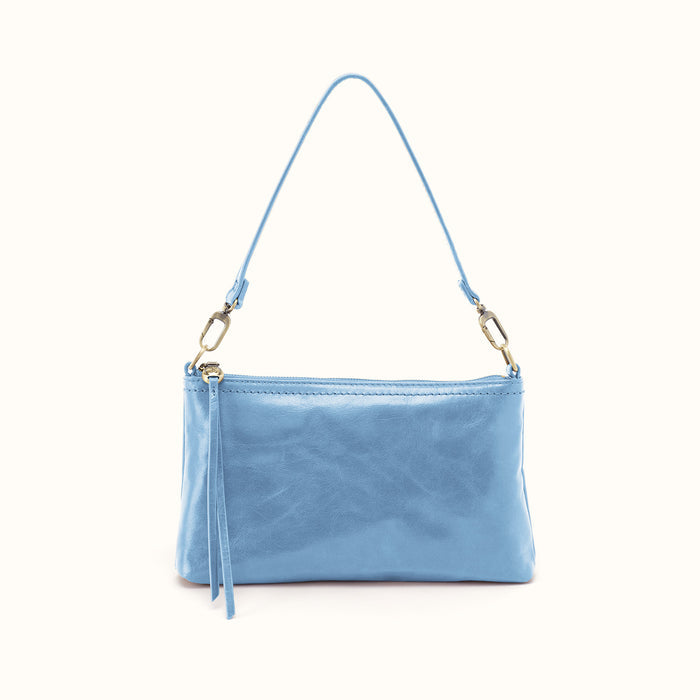 Darcy Crossbody In Polished Leather - Faded Denim