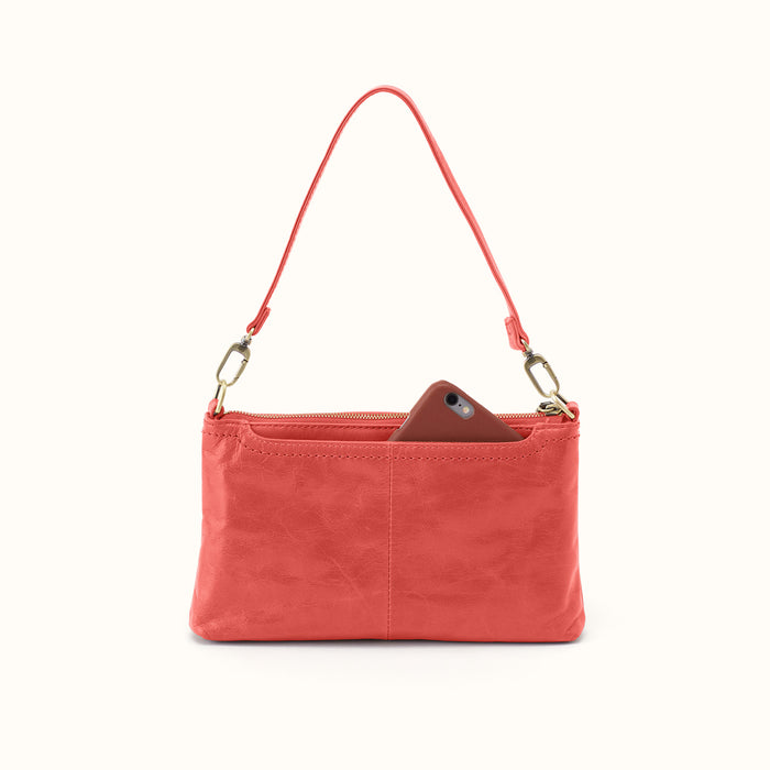 Darcy Crossbody In Polished Leather - Pink Mirage