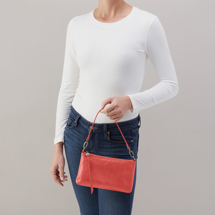 Darcy Crossbody In Polished Leather - Pink Mirage
