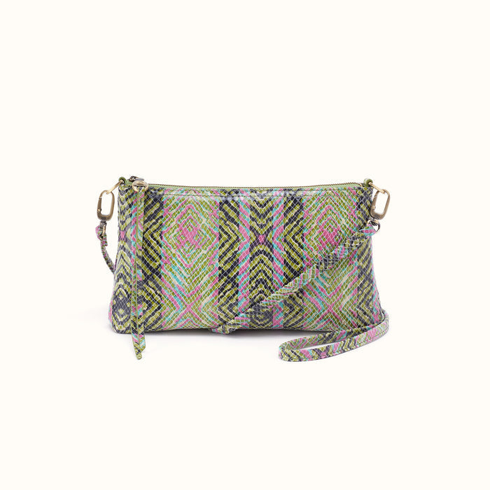 Darcy Crossbody in Printed Leather - Geo Diamond Print- FOL