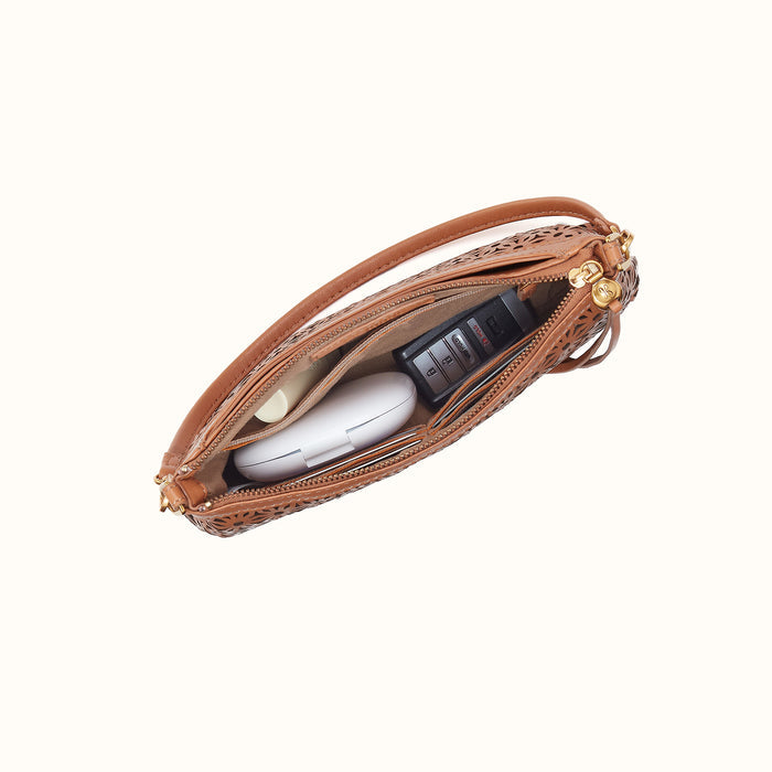 Darcy Crossbody in Sun-Perf Leather - Canyon Petal