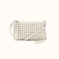 Darcy Crossbody in Woven Leather - Whitecap- FOL