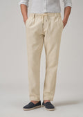 Dark Beige Blended Linen Pant