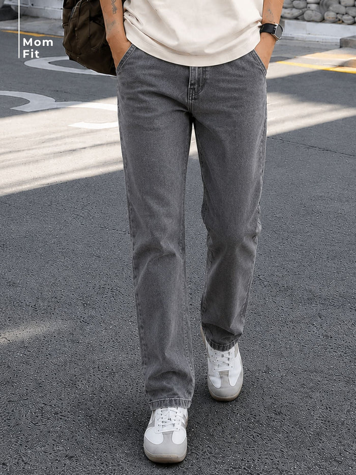 Dark Grey Mom Fit Jeans
