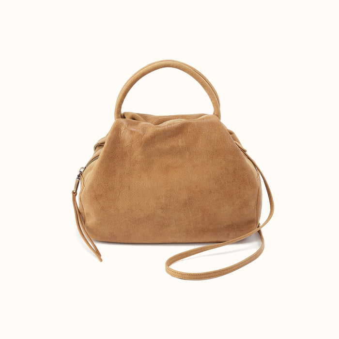 Darling Small Satchel In Buffed Leather - Whiskey- FOL