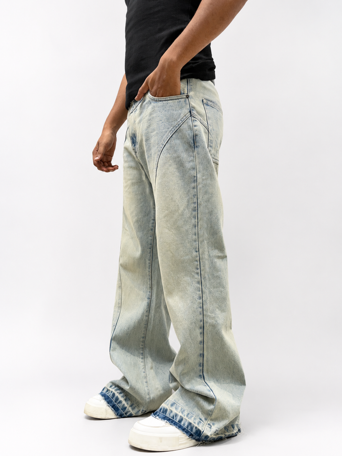 Deform Blue Straight A Line Jeans
