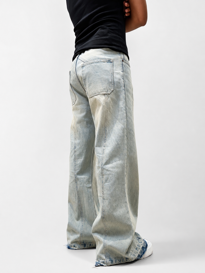 Deform Blue Straight A Line Jeans