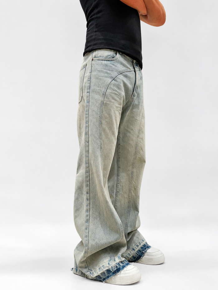 Deform Blue Straight A Line Jeans