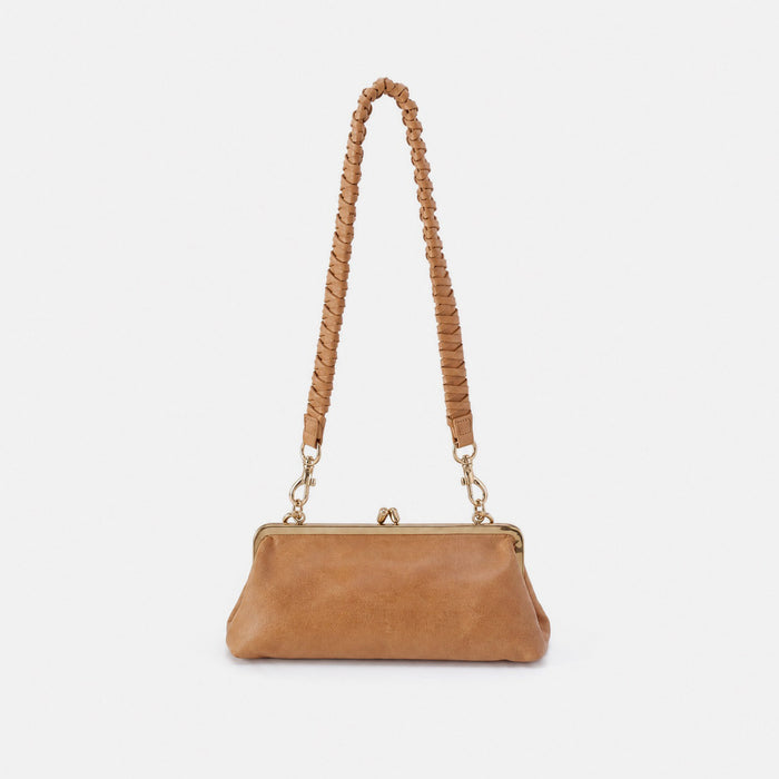 Della Frame Small Shoulder Bag In Buffed Leather - Whiskey
