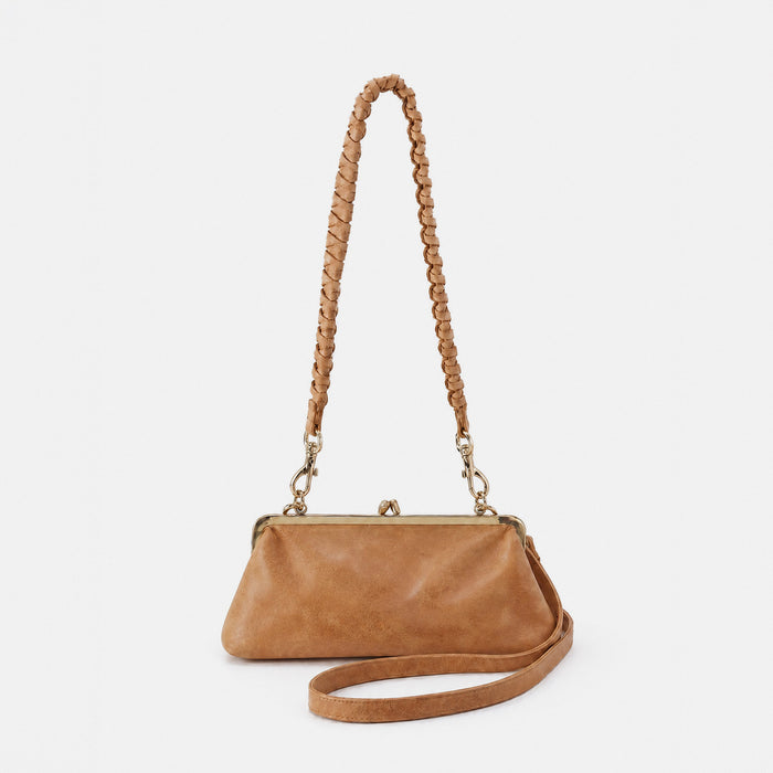 Della Frame Small Shoulder Bag In Buffed Leather - Whiskey