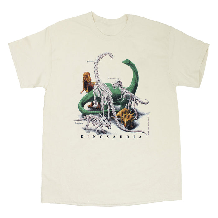 Dinosauria Adult Natural T-shirt