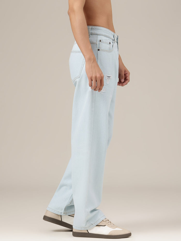 Distressed Baggy Fit Jeans