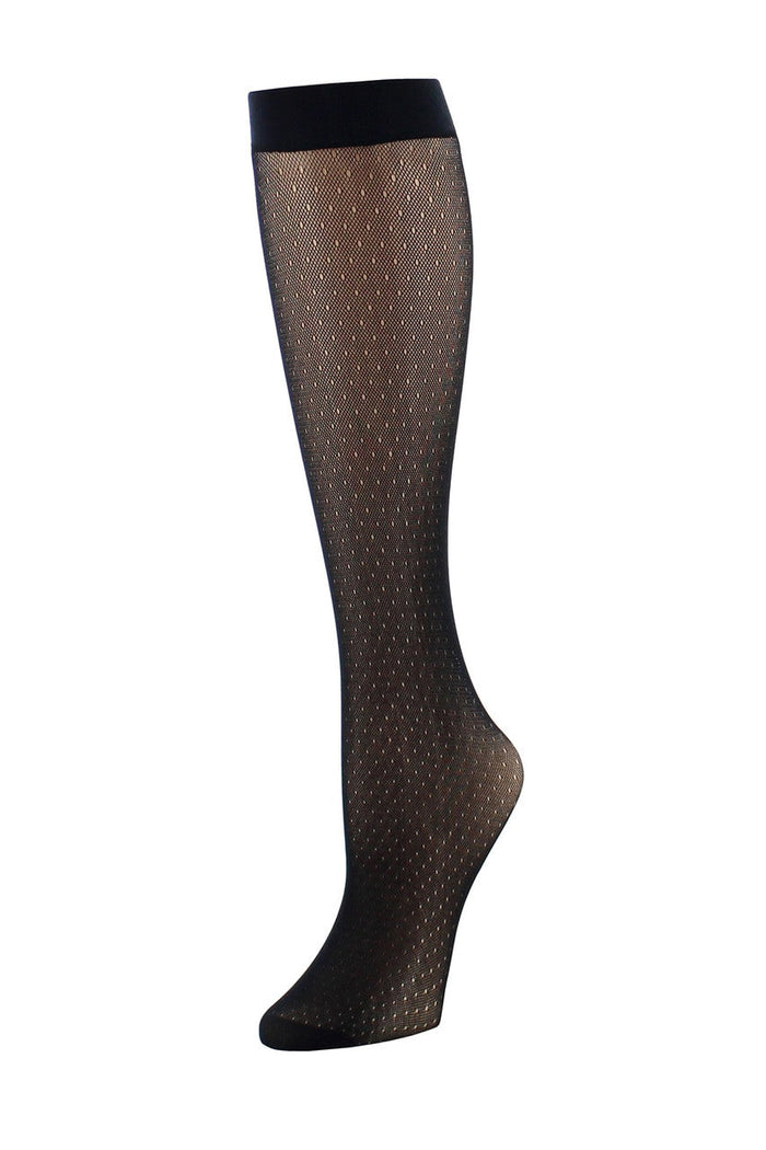Dotted Net/Solid 2 Pair Trouser Socks