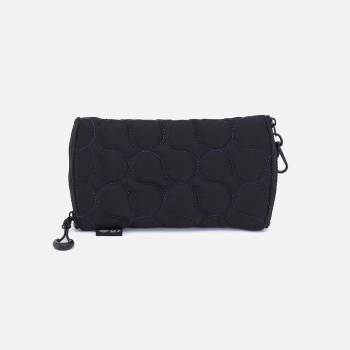 DOUBLE VISION Quilted Clip Eyewear Organizer in CaRefiber recycled nylon - Jet