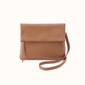 Draft Crossbody In Pebbled Leather - Brown Sugar- FOL