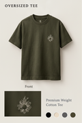 Dragon Tee Front — Olive oversized tee by Varidon