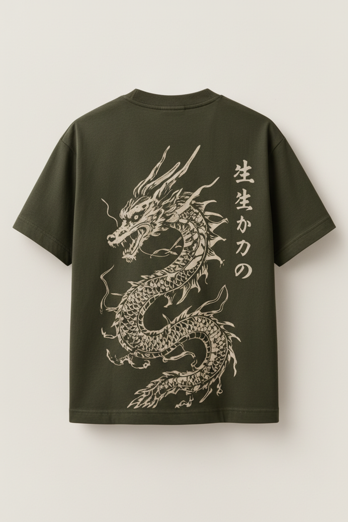 Dragon Tee Back — Eastern dragon illustration by Varidon
