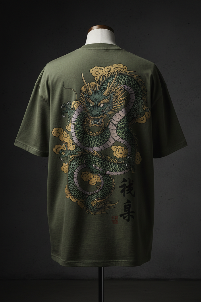 Dragon Tee Back — Eastern dragon illustration by Varidon