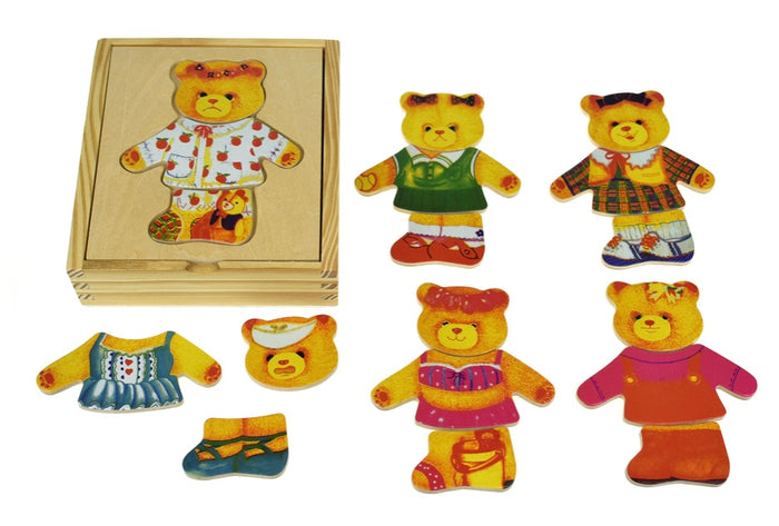 Dressup Bear Puzzle.   Wooden