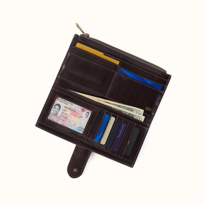 Dunn Continental Wallet in Patina Leather - Flintrock