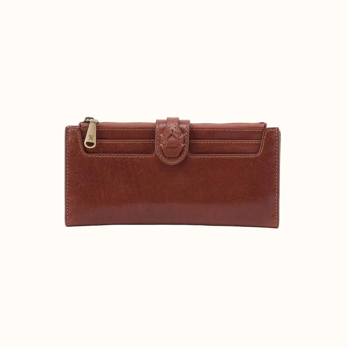 Dunn Continental Wallet in Patina Leather - Pecan Ridge
