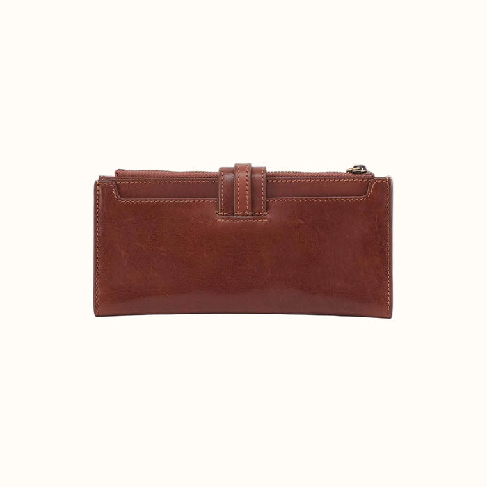 Dunn Continental Wallet in Patina Leather - Pecan Ridge
