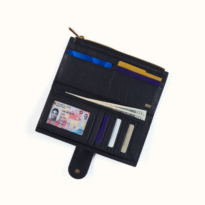 Dunn Continental Wallet In Pebbled Leather