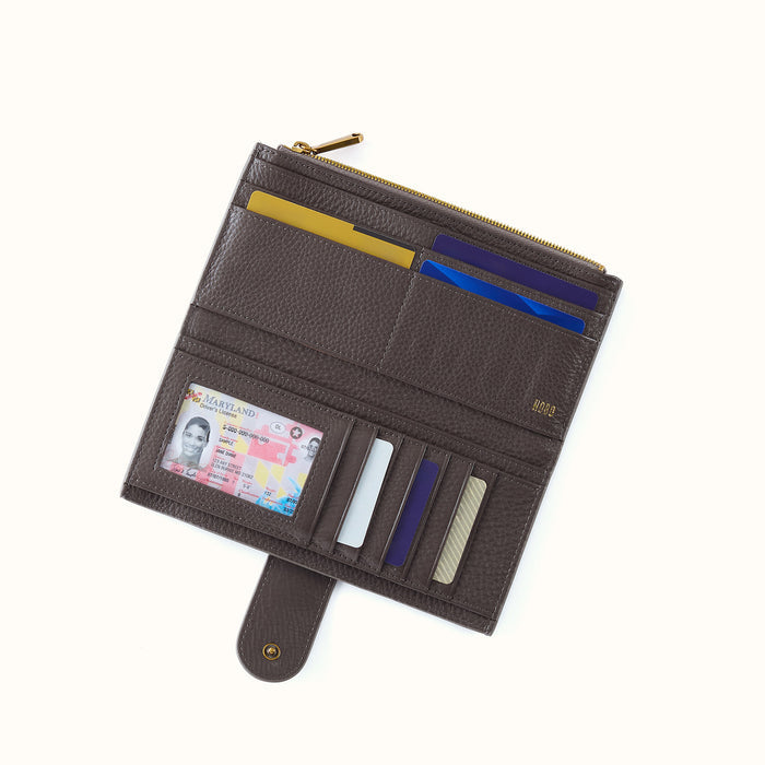 Dunn Continental Wallet In Pebbled Leather