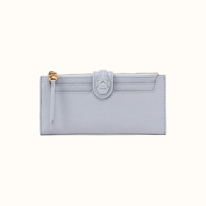 Dunn Continental Wallet in Pebbled Leather - Indigo Cloud- FOL