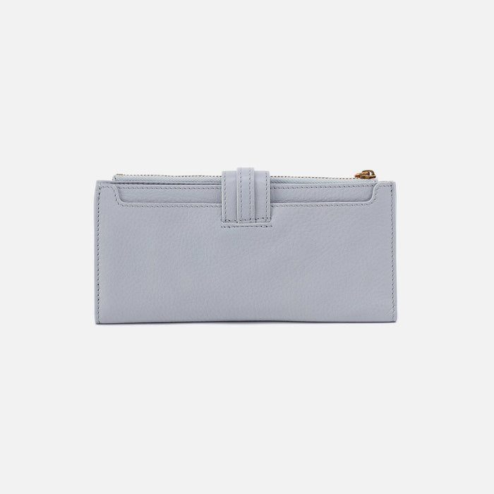 Dunn Continental Wallet in Pebbled Leather - Indigo Cloud