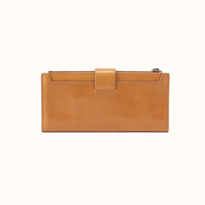 Dunn Continental Wallet In Polished Leather - Natural