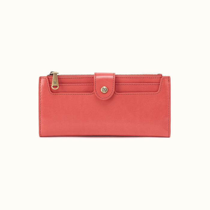 Dunn Continental Wallet In Polished Leather - Pink Mirage- FOL