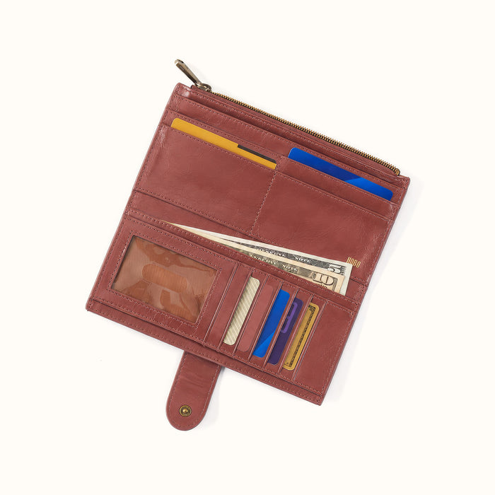 Dunn Continental Wallet In Polished Leather