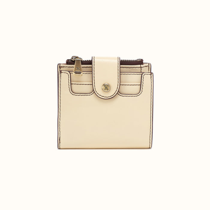 Dunn Mini Wallet in Polished Leather - Butter Yellow- FOL