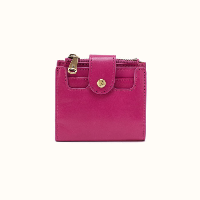 Dunn Mini Wallet in Polished Leather - Cactus Flower- FOL