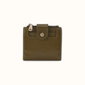 Dunn Mini Wallet In Polished Leather - Olive Veil- FOL