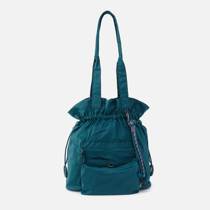 EASY DRAW Tote in CaRefiber recycled nylon - Teal