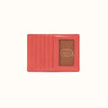 Euro Slide Card Case In Polished Leather - Pink Mirage- FOL