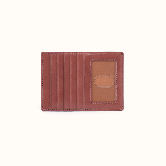 Euro Slide Card Case In Polished Leather