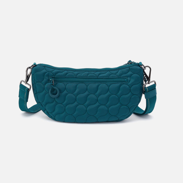 EVERY WEAR Quilted Crossbody in CaRefiber recycled nylon - Teal