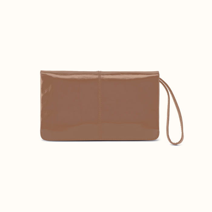 Evolve Wristlet In Polished Leather
