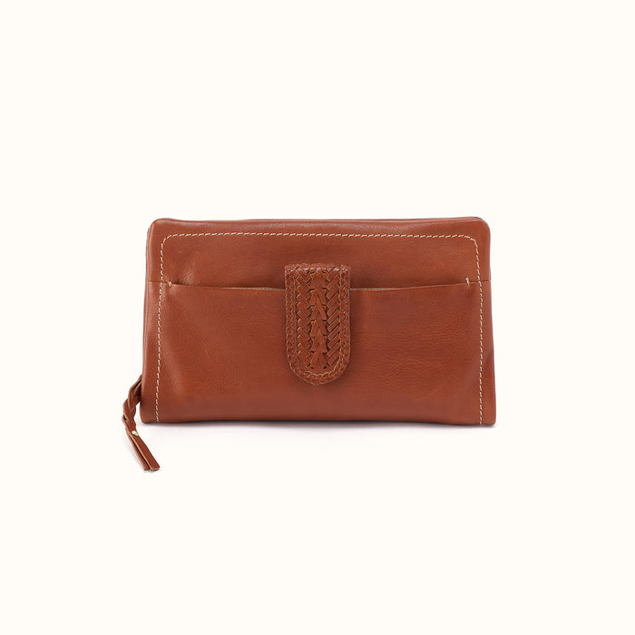 Evolve Wristlet In Washed Leather