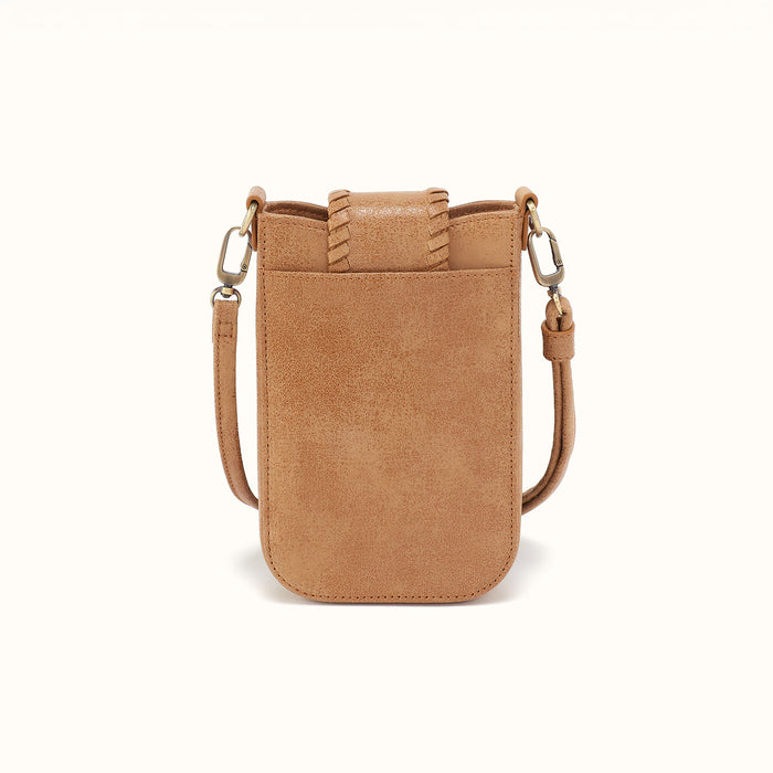 Expedition Phone Crossbody in Buffed Leather - Whiskey